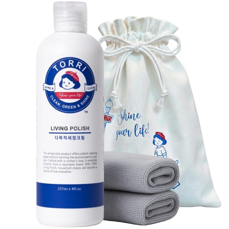 TORRI Living Polish Premium Multi Surface Cleaner & Water Stain Remover - Kitchen & Bathroom Polish for Stainless Steel, Marble, Granite, Quartz