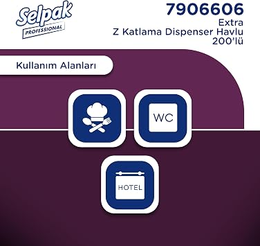 Selpak Professional Extra Z Katlı Dispenser Havlu,12 X 200 Yaprak