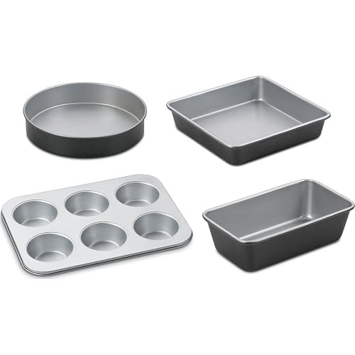 Cuisinart Chef's Classic Nonstick Bakeware 4-Piece Starter Set,Silver/Black