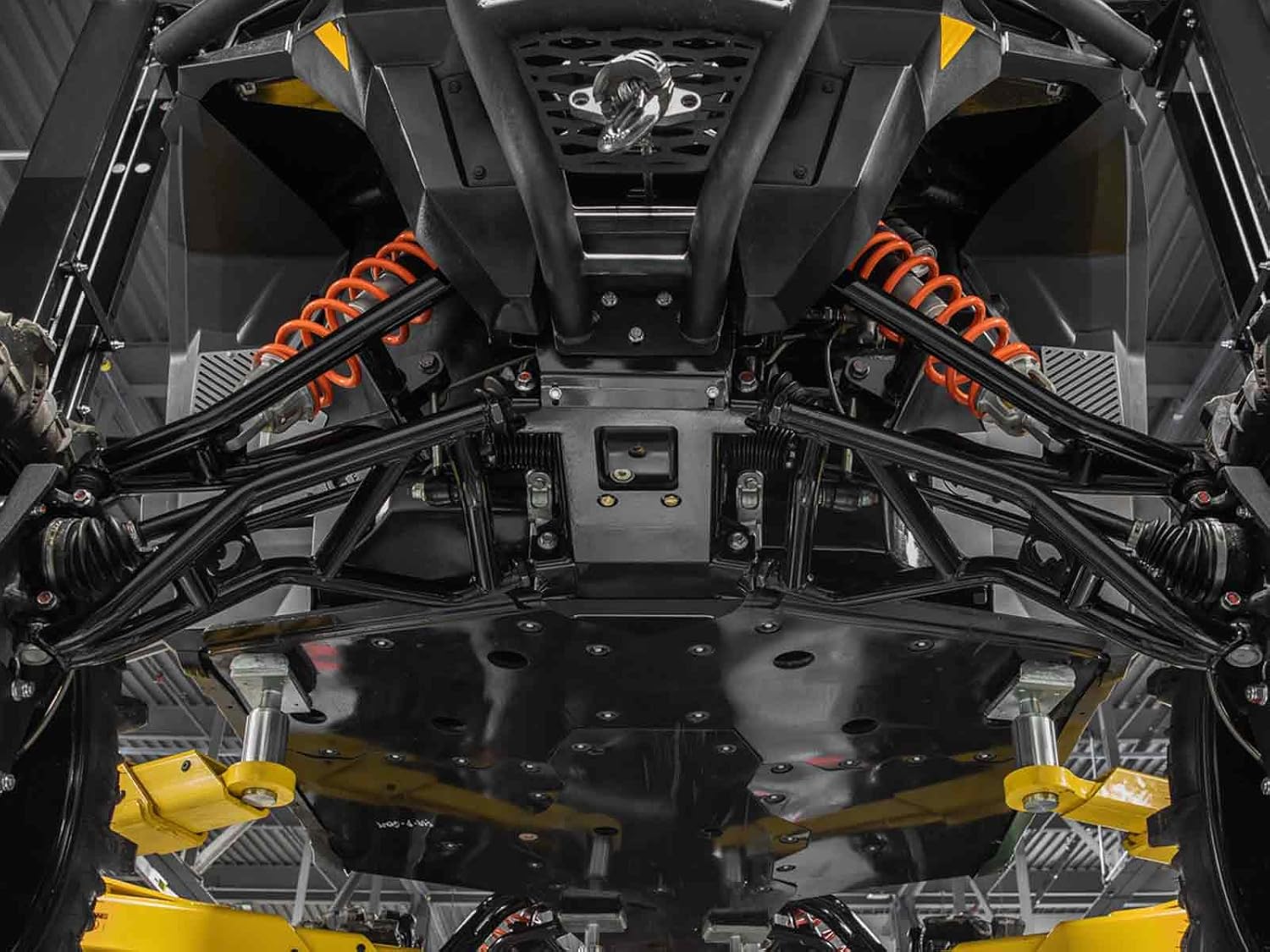 SuperATV Heavy-Duty Front Suspension Frame Support for 2020+ Polaris General XP/XP 4 1000 | Adds Support and Stability | Made of 4.5 mm Heavy-Duty Steel Plating