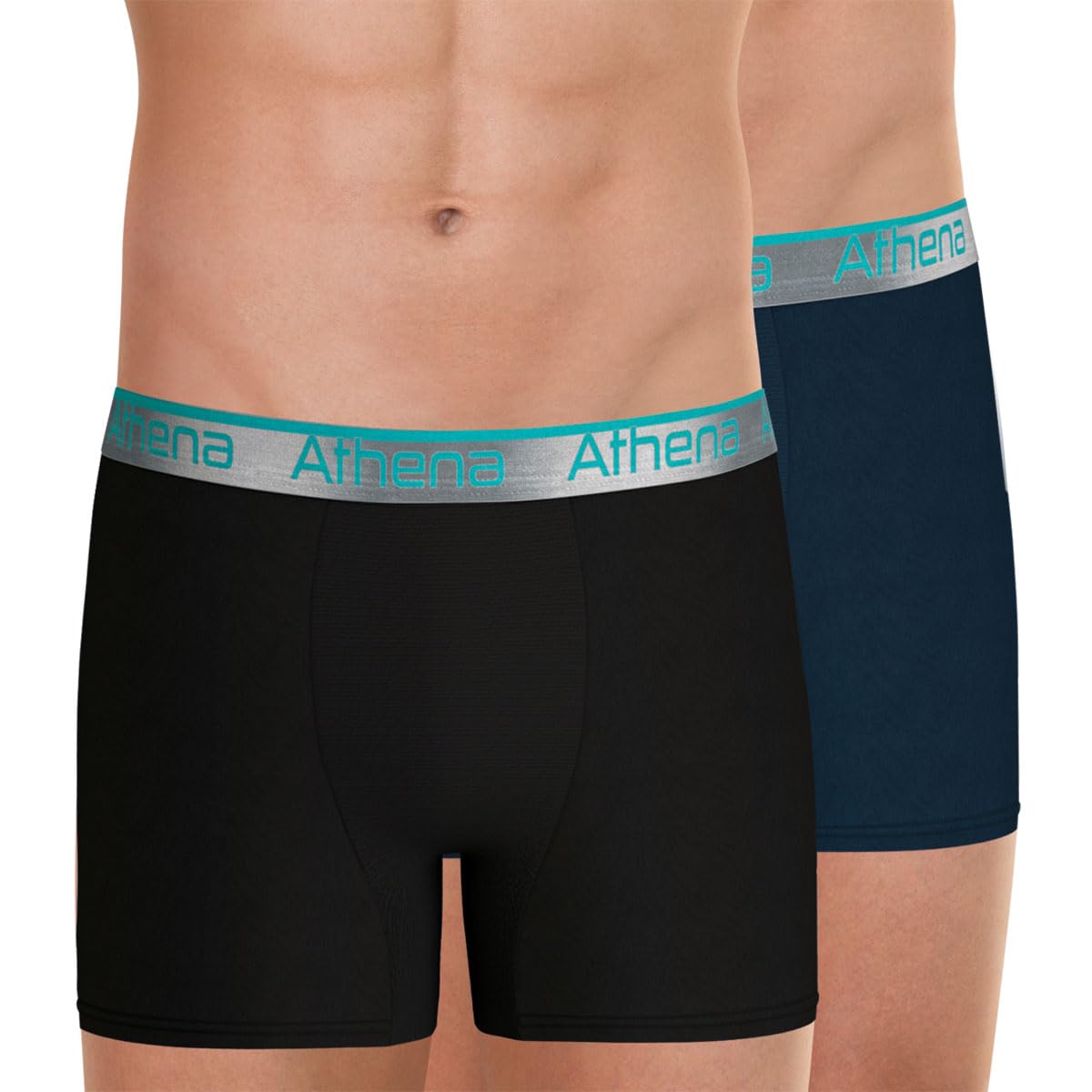 Athéna Men's ADJUST Underwear, NOIR/PETROLE,