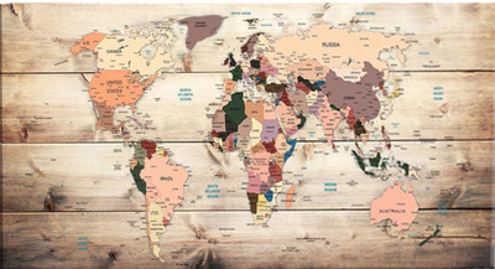 Peinture diamant 5D carte Europe grand format contre l'anxiété avec strass carrés anti-vide