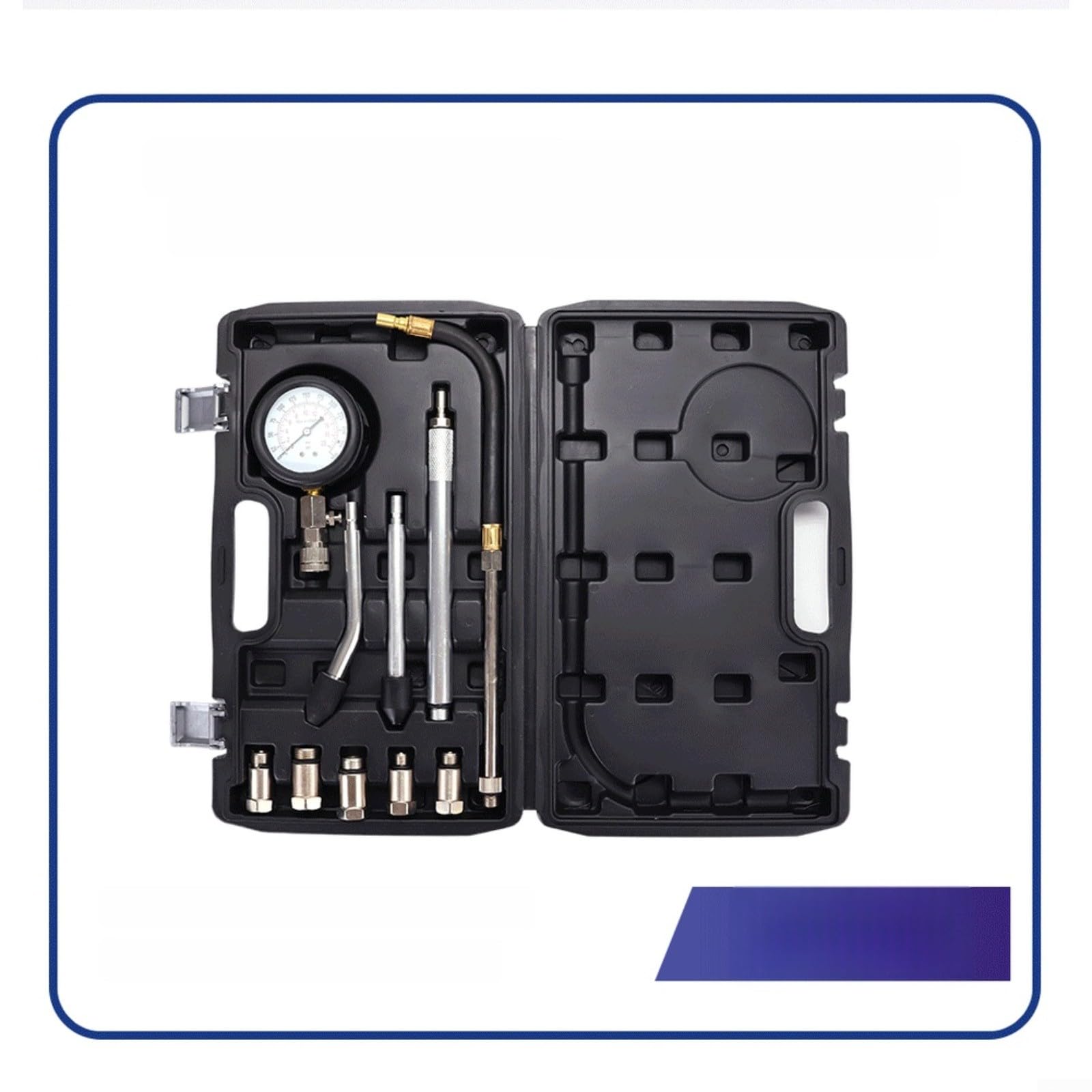 Zylinderdruckprüfer-Set, Automobil-Diagnosewerkzeug für Auto, Motorrad, LKW, Präzisionsmesser-Set für Motorkompressionstest