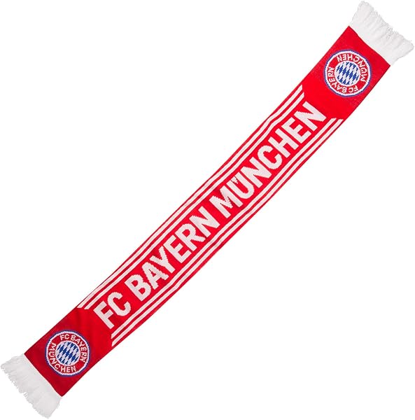 FC Bayern München Fanschal Strickschal Unisex (Rot/Weiß) I 17 x 150 cm mit Vereinslogos & Schriftzug I Offiziell lizenziert - 5