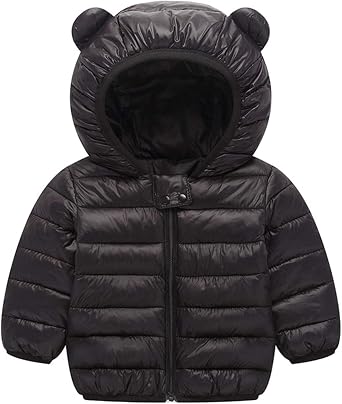 WUSENST Baby Boys Girls Winter Coats Hoods Light Puffer Down Jacket Outwear