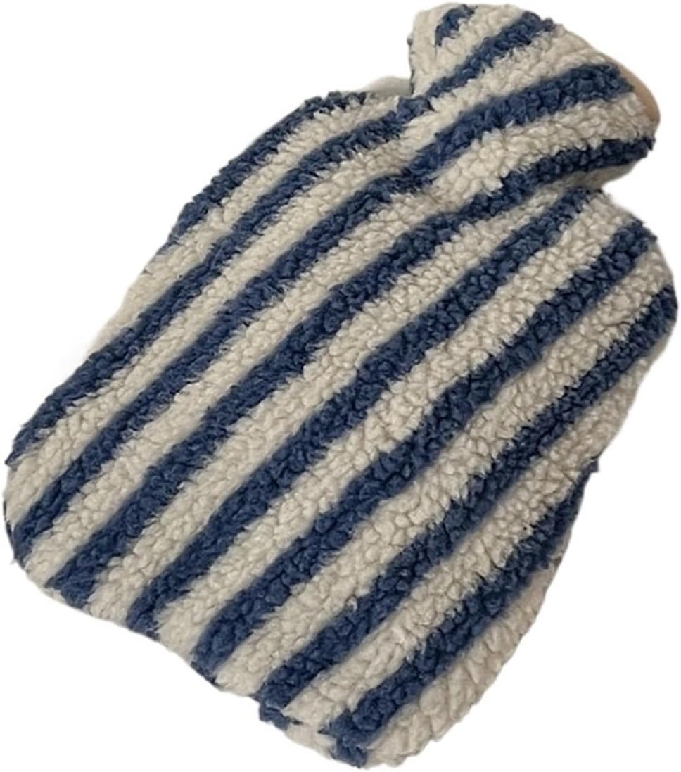 Hot Water Bag Hot Water Bottle Striped Hot Water Bag with Water Injection for Girls Warm Hand and Feet, Warm Water Bag for Students Large Size Thickened Warm Hands Rubber Hot Water Bottle (Color : 1
