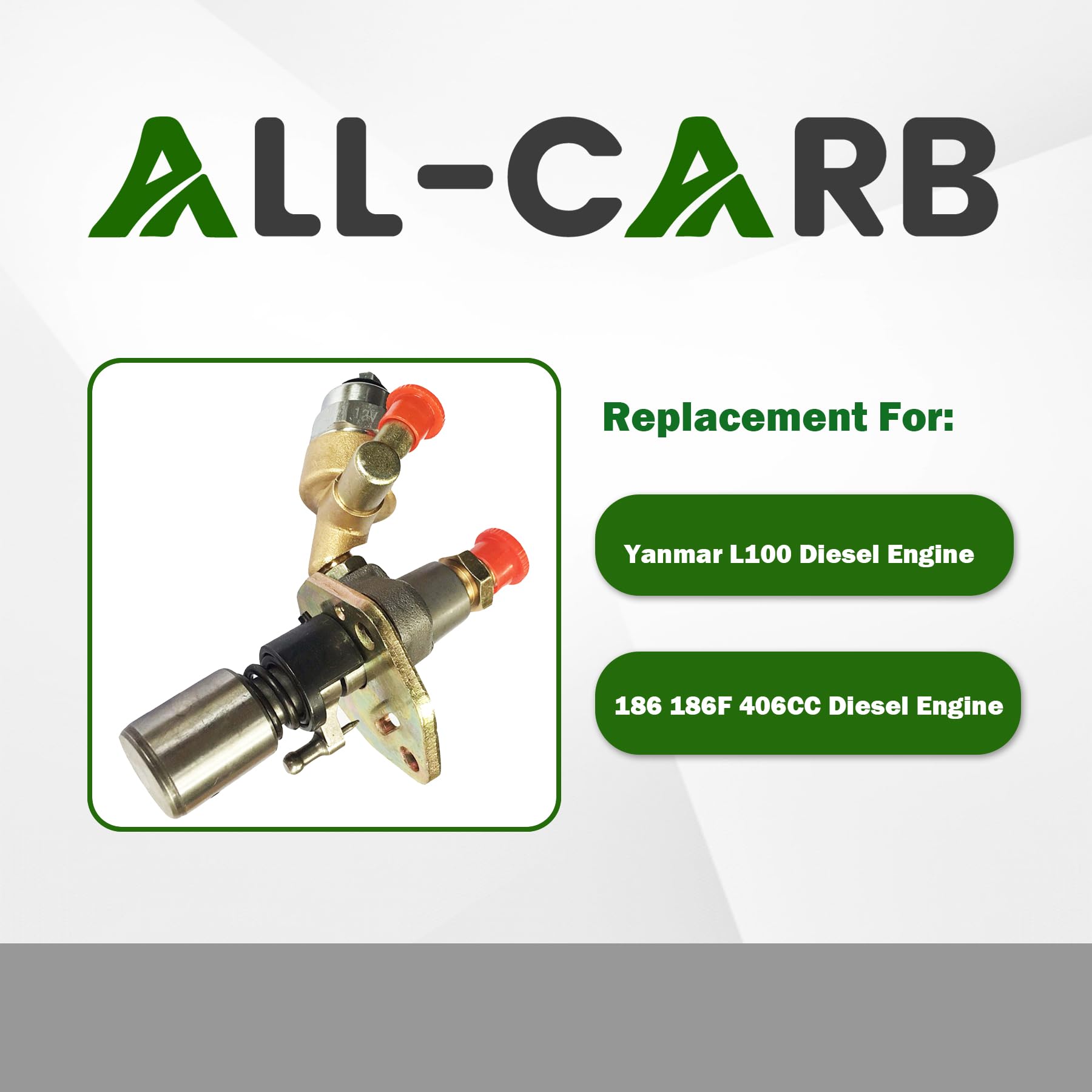 marddpair Pompe d'injecteur de carburant diesel 186 186F avec solénoïde de rechange pour générateur Yanmar L100 10HP