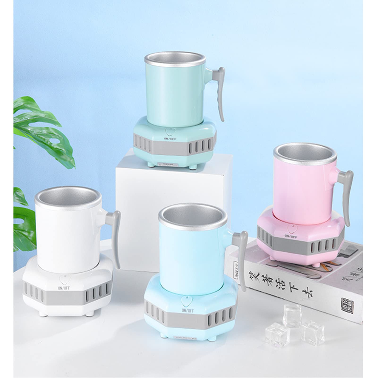 Refrigeratore elettronico per Bottiglie di Birra ghiacciata, Mini refrigeratore Portatile per Auto, refrigeratore rapido per Tazze, Frigorifero da Tavolo a Raffreddamento rapido PE