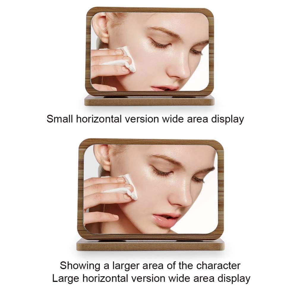 XINYU Log Home Espejo De Maquillaje Espejo De Tocador Portátil Simple De Sobremesa Espejo De Maquillaje Plegable De 90 ° (Grande/Pequeño) Adecuado para Todos,A1