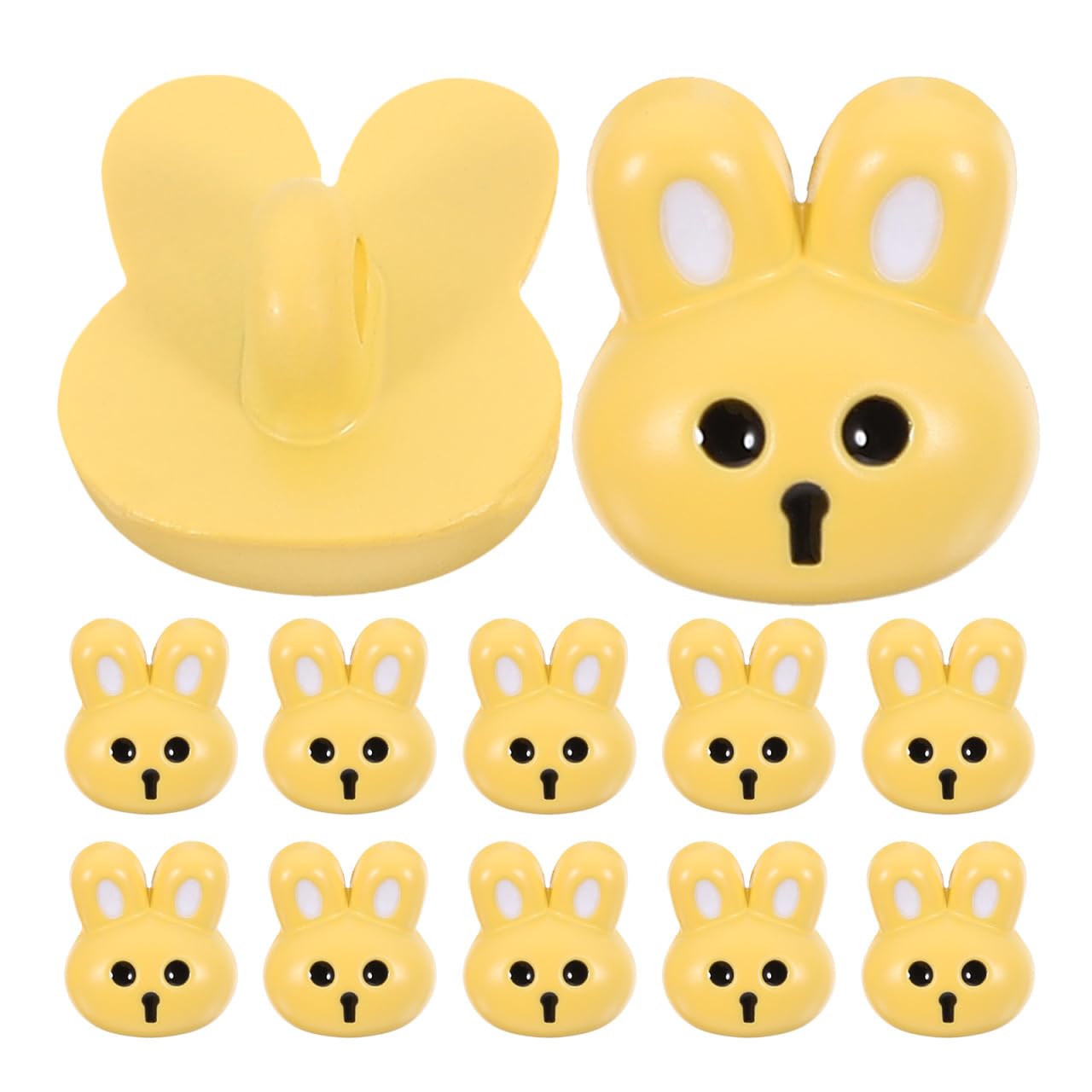 SEWACC 12Pcs Resin Rabbit Buttons Small Decorative Sewing Buttons for DIY Clothes Coats Hats and Accessories