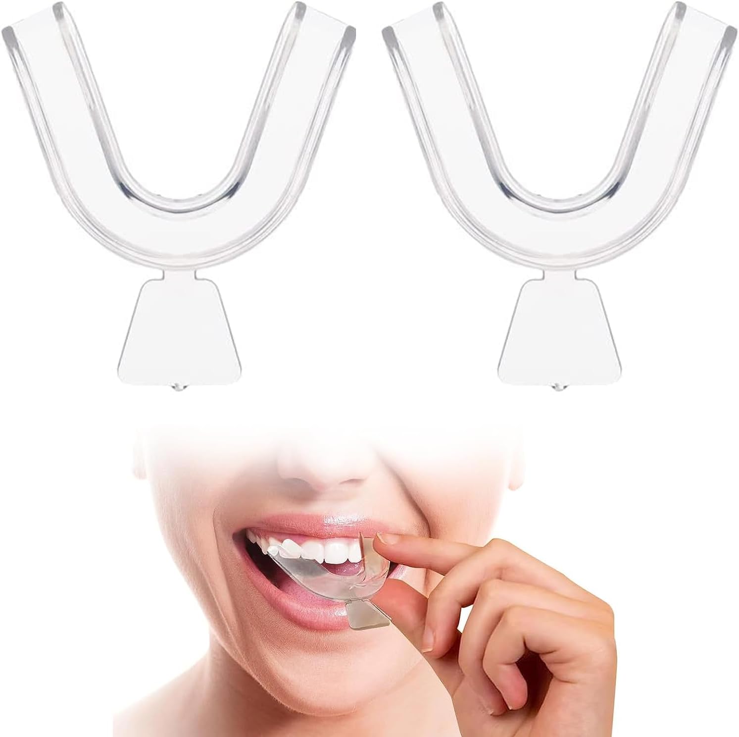 2 Pcs Thermoplastic Teeth Whitening Mouth Trays Resuable Teeth