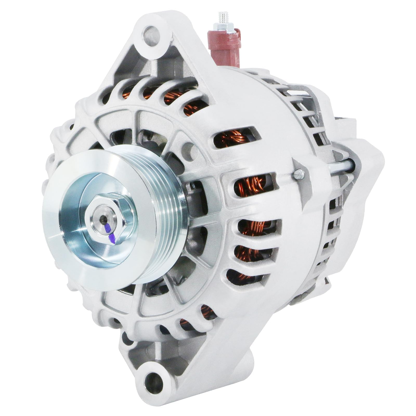 New Alternator Replacement 110 AMP for 2001 2002 2003 2004 Ford Mustang V6 3.8L, 2004 Mustang V6 3.9L, 1R3U-AA 1R3U-AB 1R3U-AC 1R3U-AD AFD0075 400-14048 400-14165 40014048R 8266N-image-4