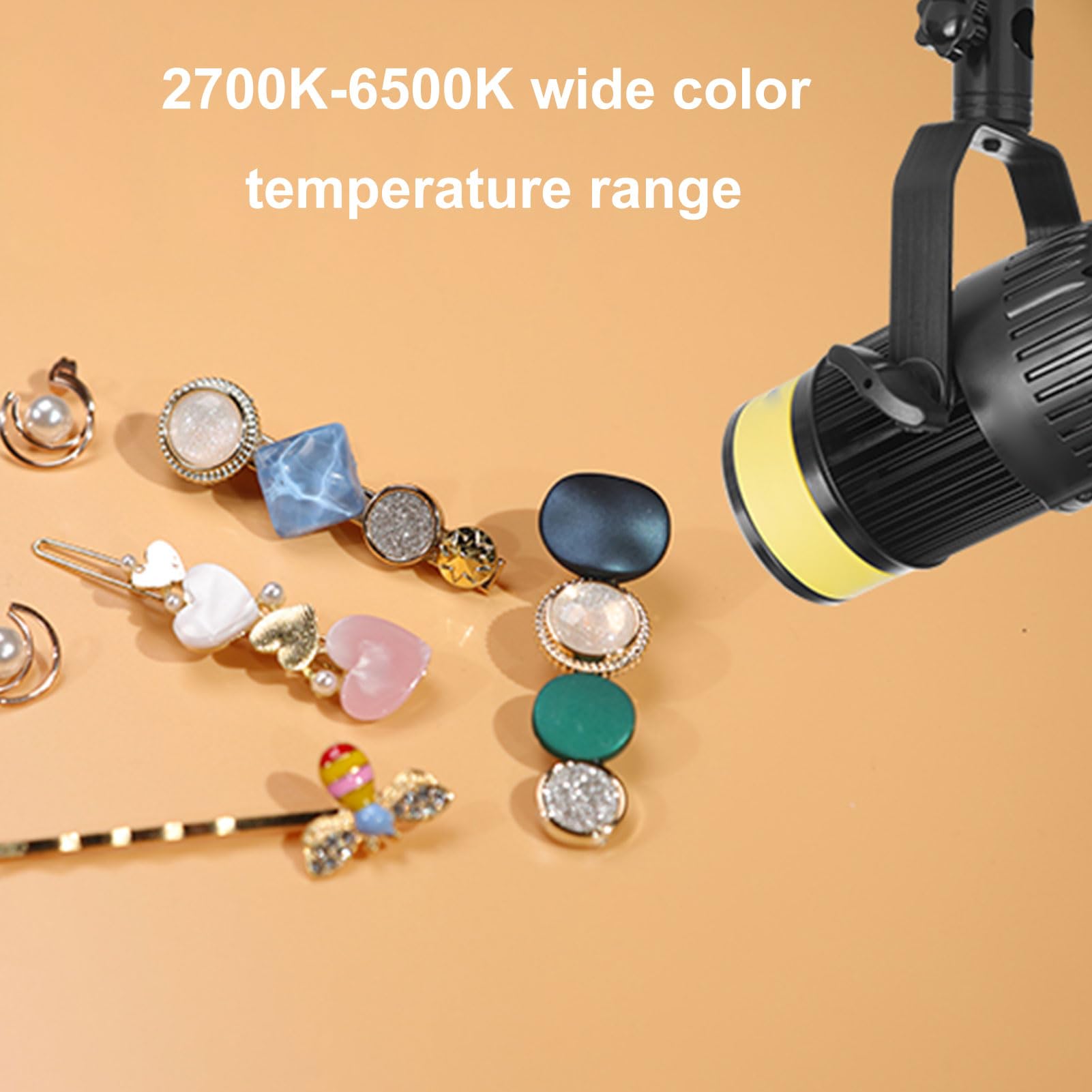 Andoer Luce LED Video, Illuminazione Foto, CRI 96+, 3500Lm, 22000Lux, Dimmerabile, 2700K - 6500K (spina UE)