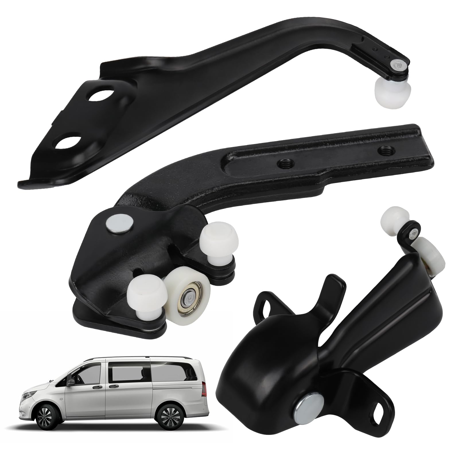 Juego de guías de rodillos para puerta corredera derecha para Mercedes-Benz Viano W639 2003-2022, guía de rodillos para puerta corredera, puerta lateral derecha para Vito/Mixto Van W639