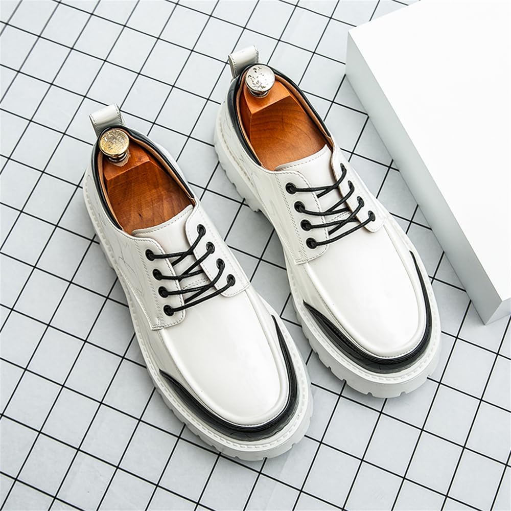 Mocasines de charol con plataforma para hombre, mocasines de moda, mocasines de vestir casuales de negocios, mocasines de conducción, zapatos náuticos de moda