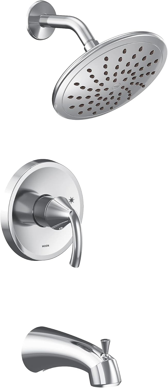 Moen UT2843EP Glyde M-CORE 2-Series 1-Handle Tub and Shower Trim Kit, Valve Required, Chrome