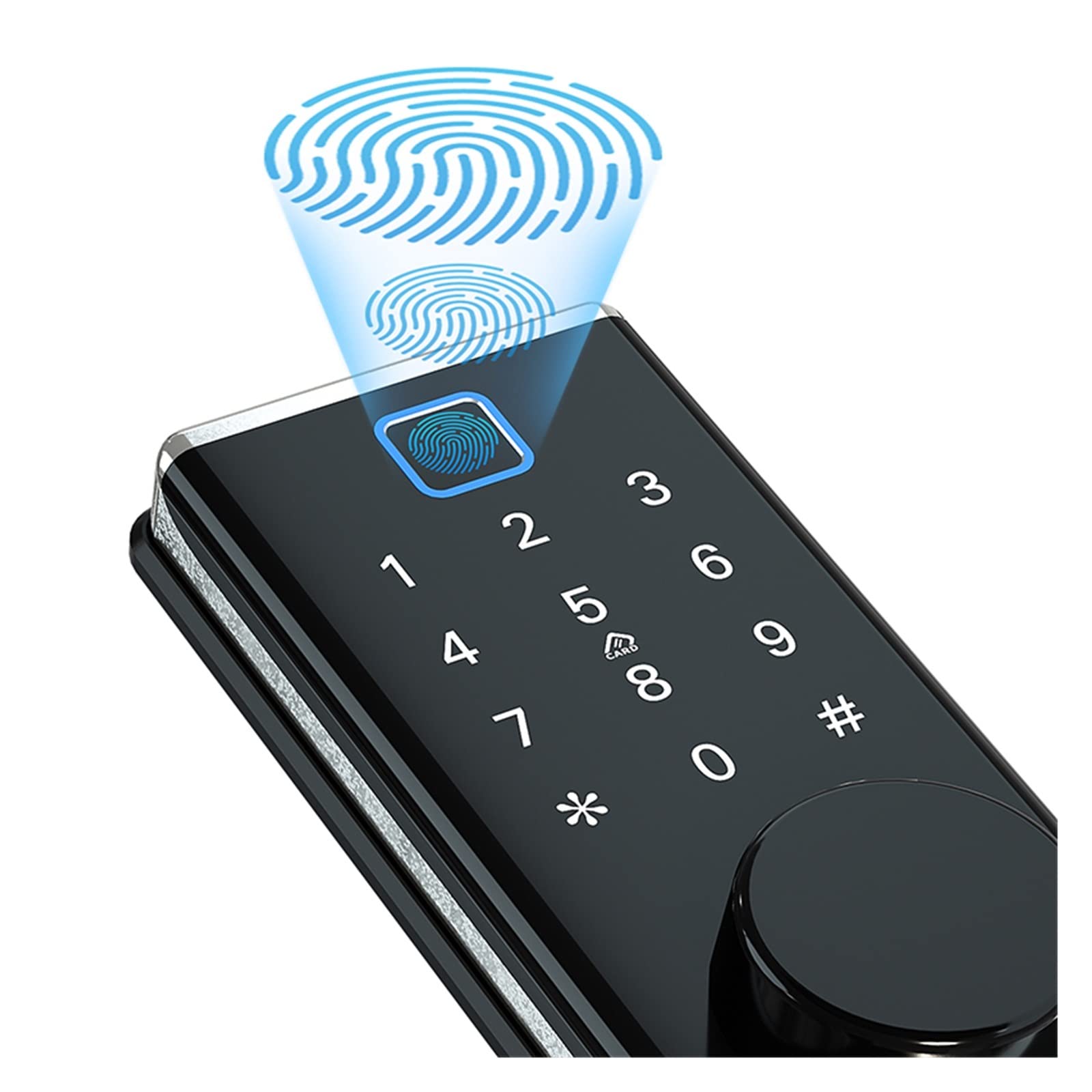 Serratura Smart 5 in 1 Smart Lock Keyless Entry Impronte digitali Password IC Card Chiave Catenaccio TTLock Serratura automatica for Home Office Porta Casa Ufficio Appartamento(TTlock Gateway)