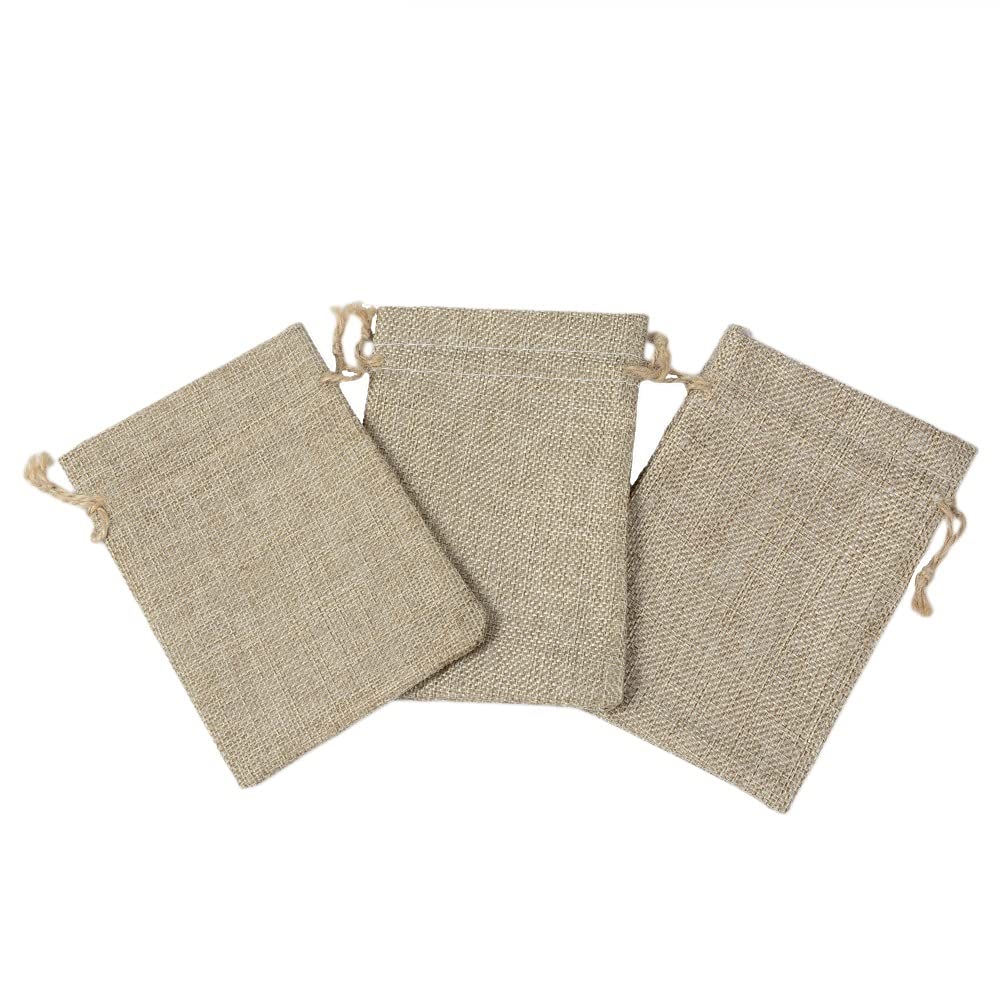 Tkaniny Worki,Małe Tkaniny Torby 100 sztuk 4x6inch 10x15cm Naturalny Kolor Jutowe Jutowe Torby Jutowe Prezent Biżuteria Cukierki Telefon Pakowanie Torby dla a