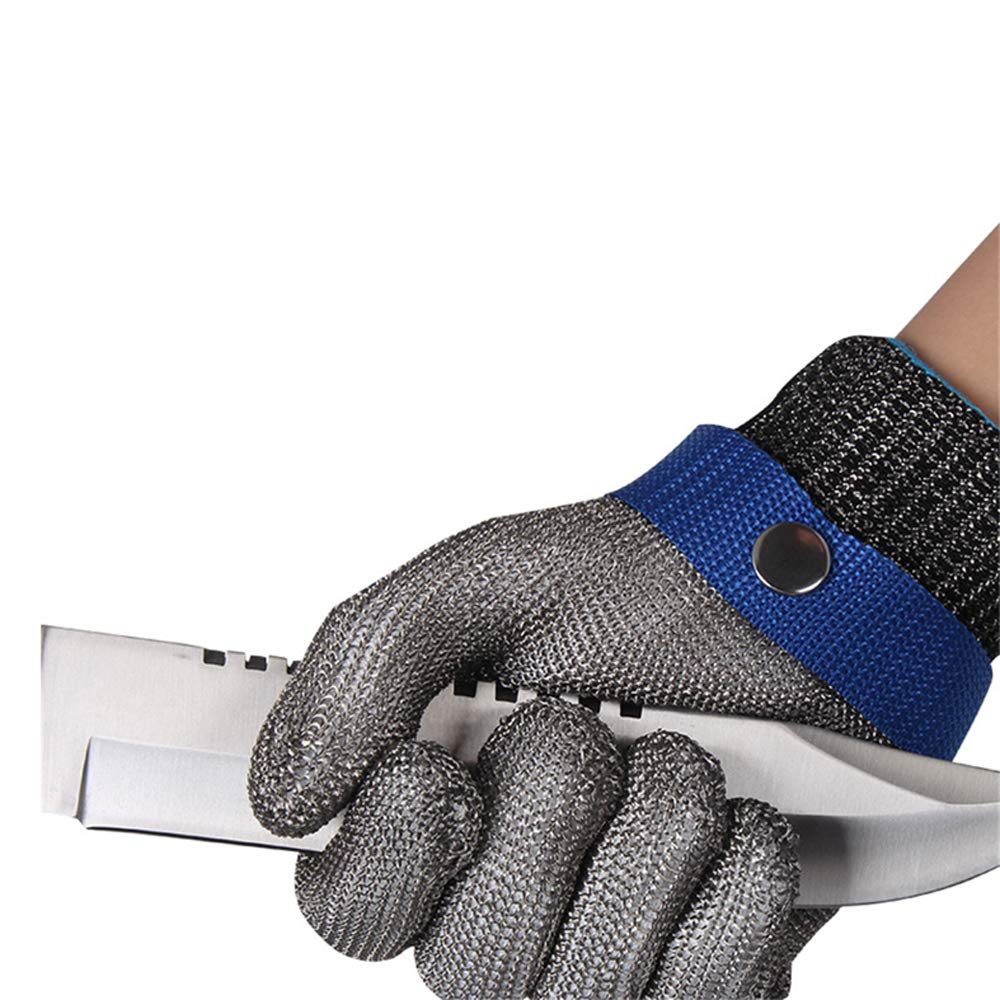 Gant de protection contre couteaux BaronHong en maille inox pour une sécurité totale XL