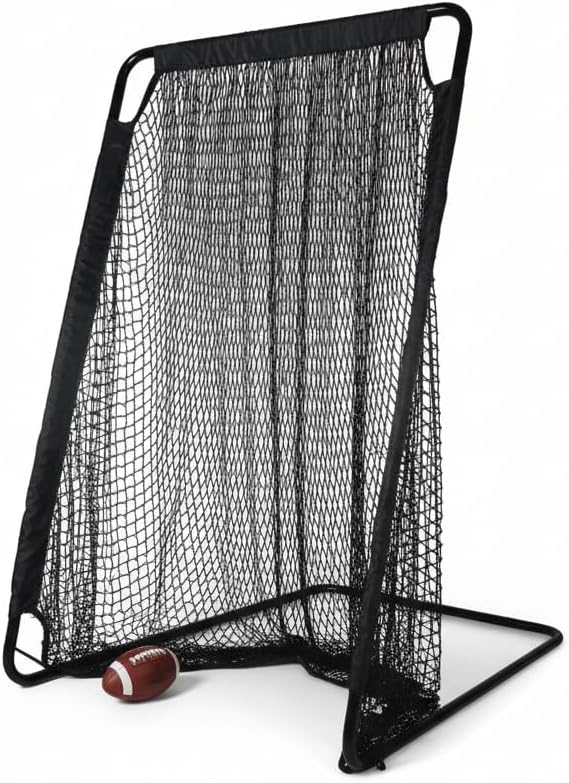 Kapler Football Kicking Cage Net - 81" x 41" Football Field Goal with Heavy Duty Steel Extra Deep Pocket and Holder Tee for Youth Punting & Place Kicks Backyard Indoor Outdoor Use