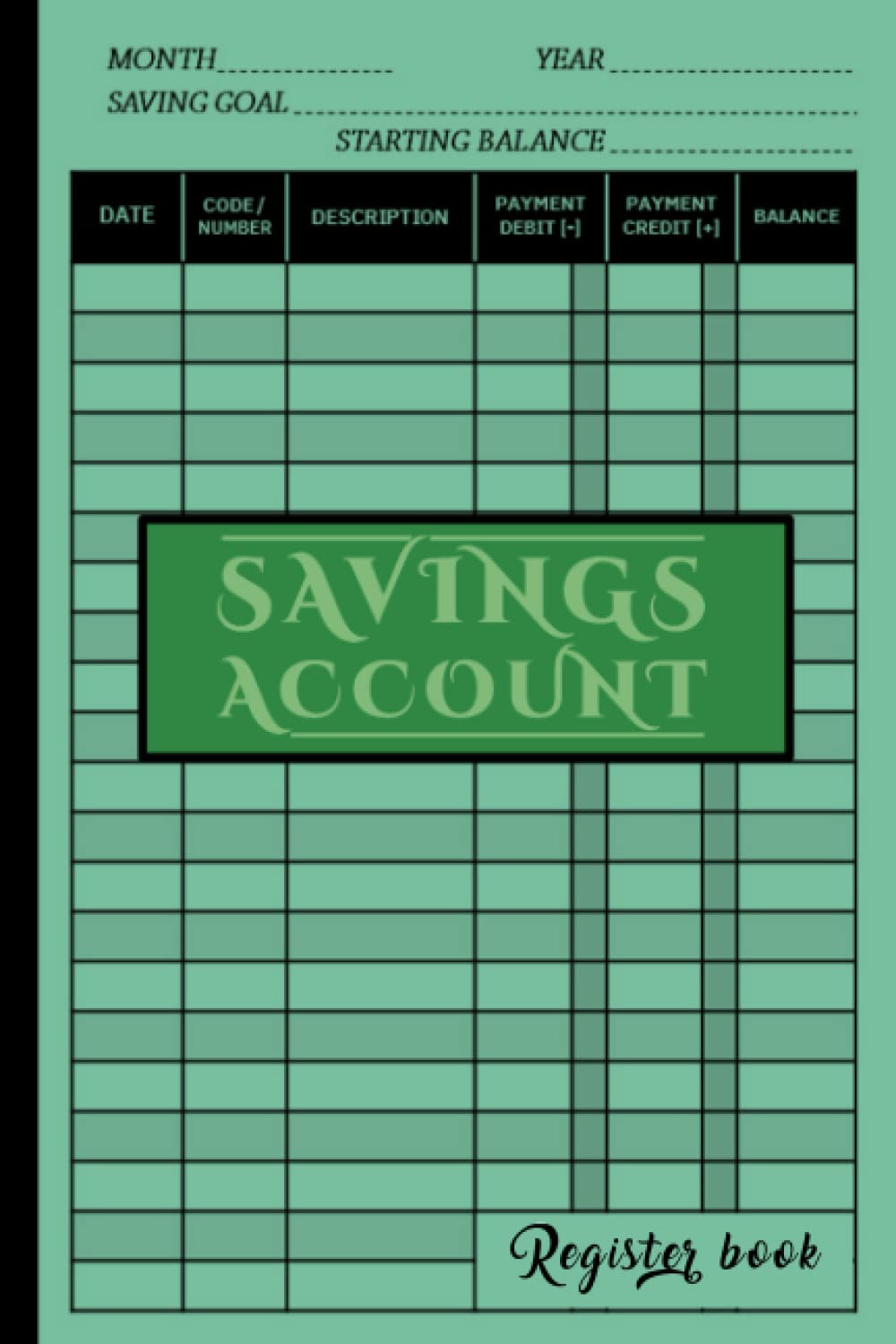 Savings Account Ledger banking ledger book Checking Account