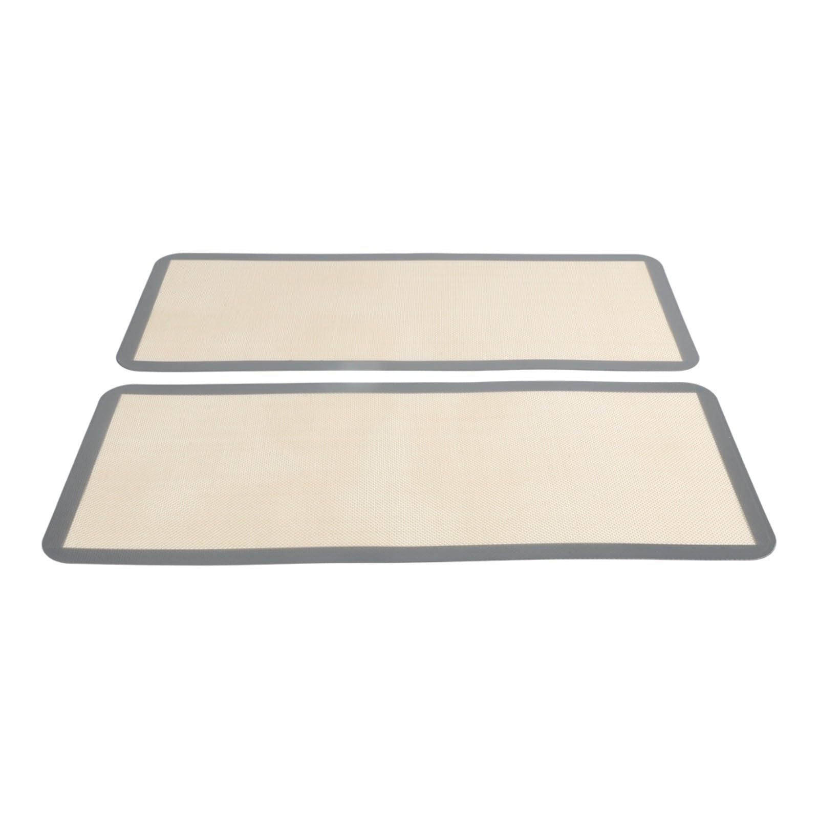 Silikon-Trockner-Matten, antihaftbeschichtet, wiederverwendbar, 45 x 17 cm und 50 x 21 cm, Grau, 5 Stück