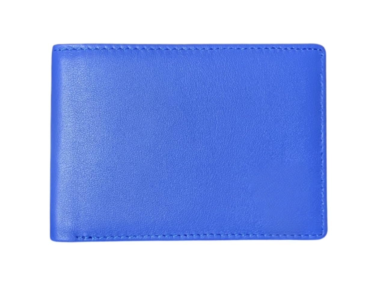 nxnworldwide Slim Bifold Wallet, Genuine Leather, Multiple Card Slots, Blue