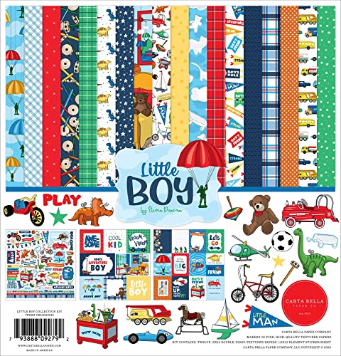 Little Boy Carta Bella kit papier scrapbooking anti jaunissement