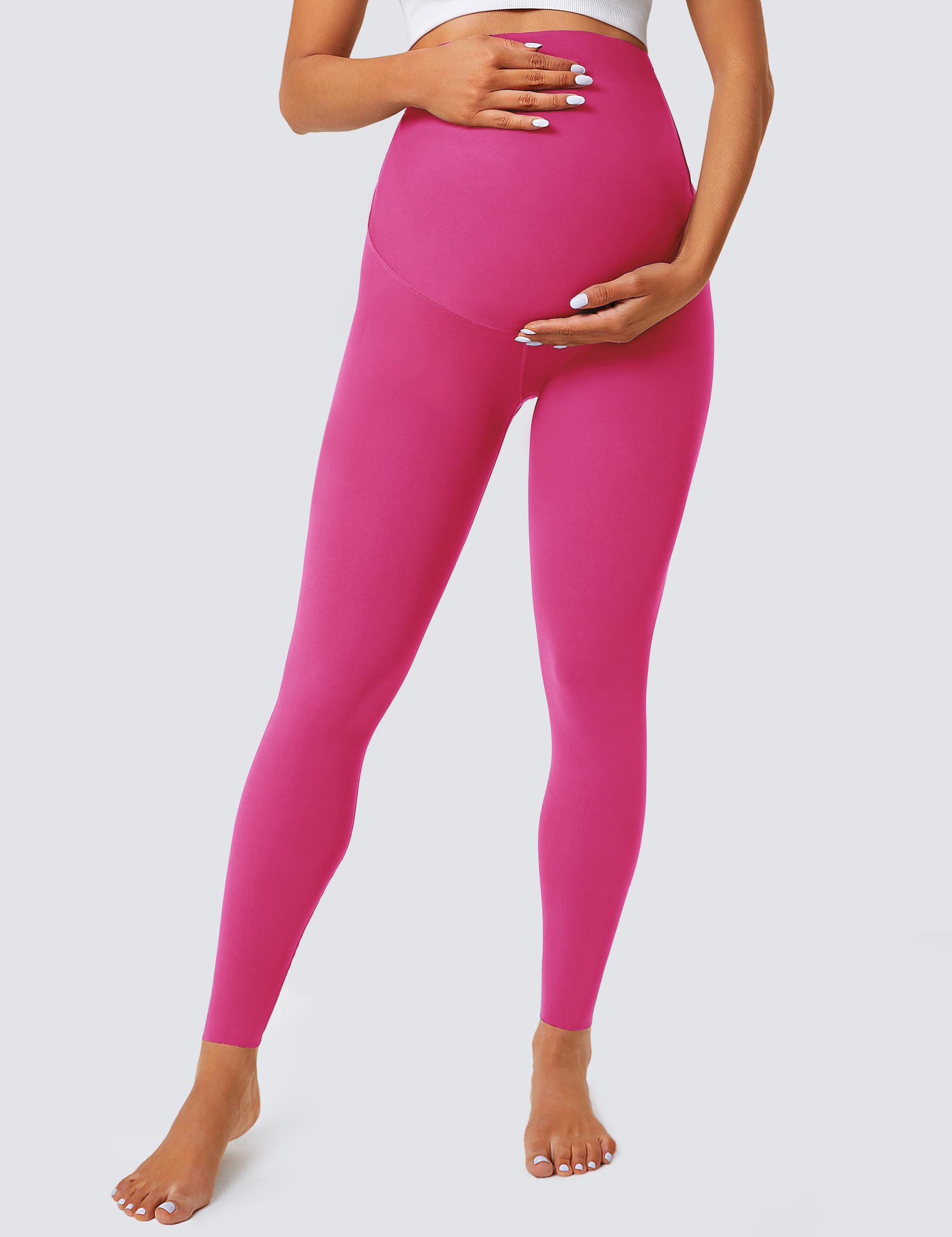 BAYDI Nudi Blickdichte Umstandsleggings High Waist Umstandshose Damen Schwangerschaft Leggings Lang Stretch Schwangere Hose