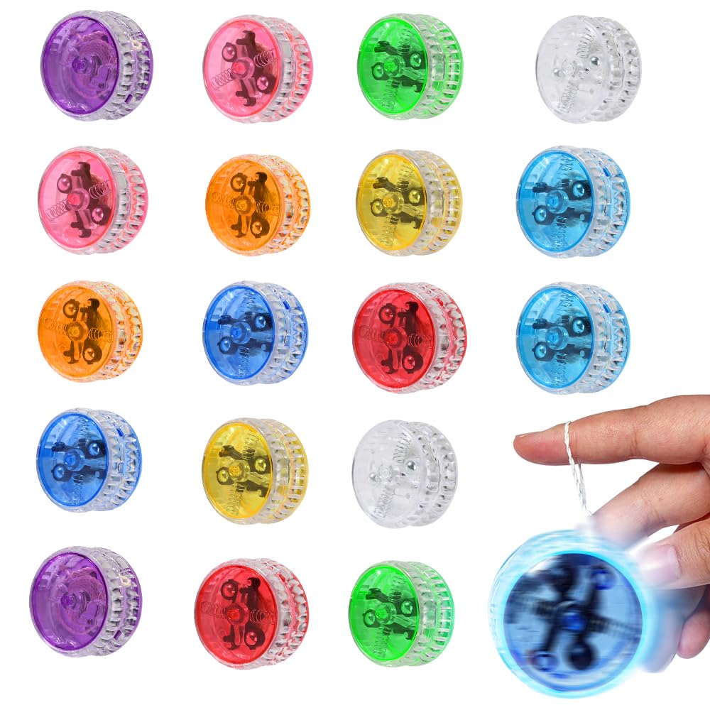 18 Piezas Yoyo, Divertido Yoyo Niños, Luminoso Regalos Cumpleaños Niños Colegio LED Fiestas Infantiles y Principiantes