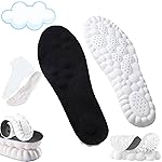 4D Insoles - 4D Cloud Technology Insole - Super Soft, Ultra Comfort Insoles, 4D Sports Shoes Insoles, Acupoint Massage Insole for Foot & Joint Support (9-10, Black)