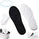 4D Insoles - 4D Cloud Technology Insole - Super Soft, Ultra Comfort Insoles, 4D Sports Shoes Insoles, Acupoint Massage Insole for Foot & Joint Support (11-12, Black)