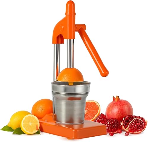 Miniatura 9 de Exprimidor manual de hierro fundido, exprimidor manual de cítricos manual de acero inoxidable de hierro fundido, encimera de alta resistencia, fruta