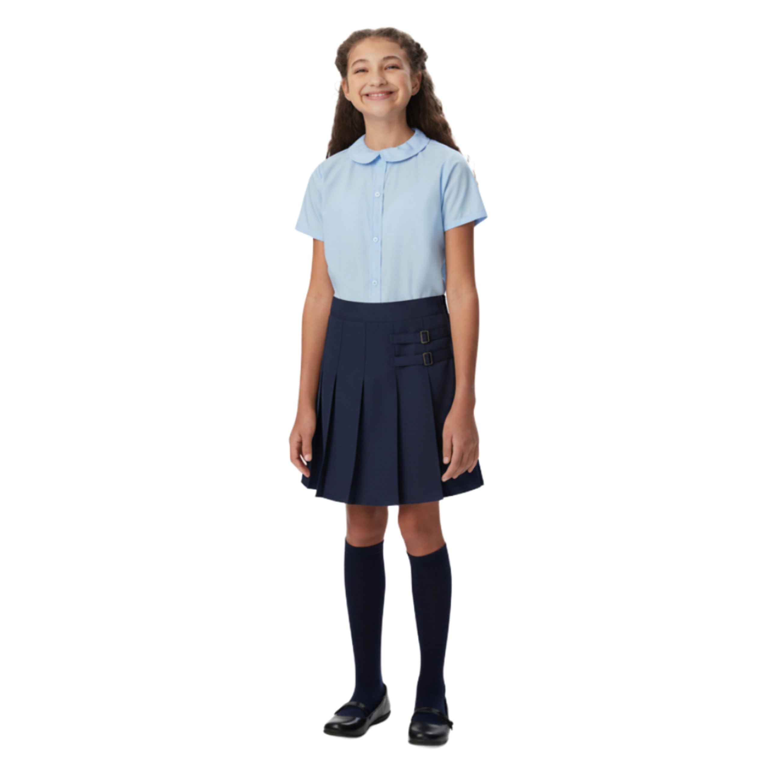 French Toast Girls' Adjustable Waist Pleated-Front Two-tab Scooter