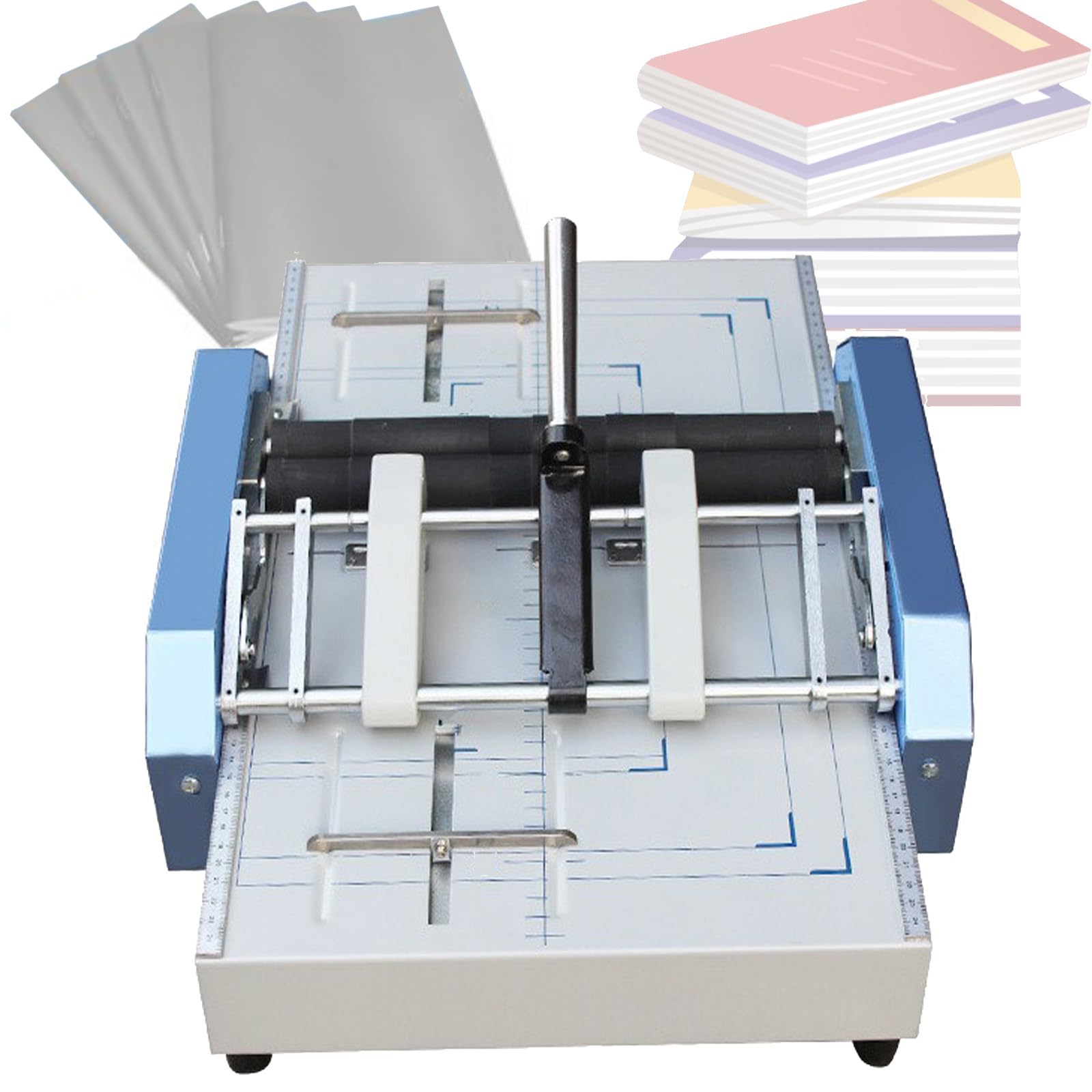 Agrafeuse et plieuse pour reliure efficace du papier A3, idéale pour les imprimeries et les établissements d'enseignement
