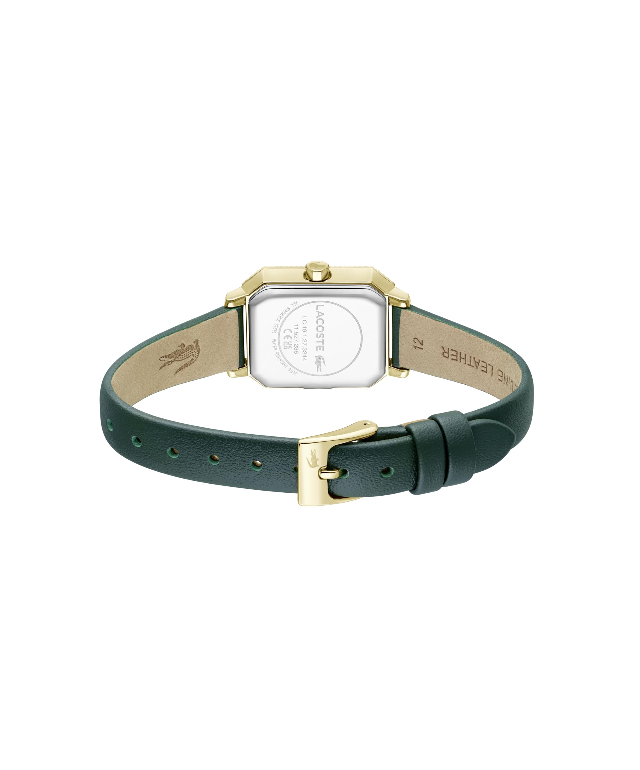 Lacoste Reloj con Movimiento de Cuarzo de Tres Manecillas para Mujer Colección Parisienne con Correa de Acero Inoxidable o de Cuero