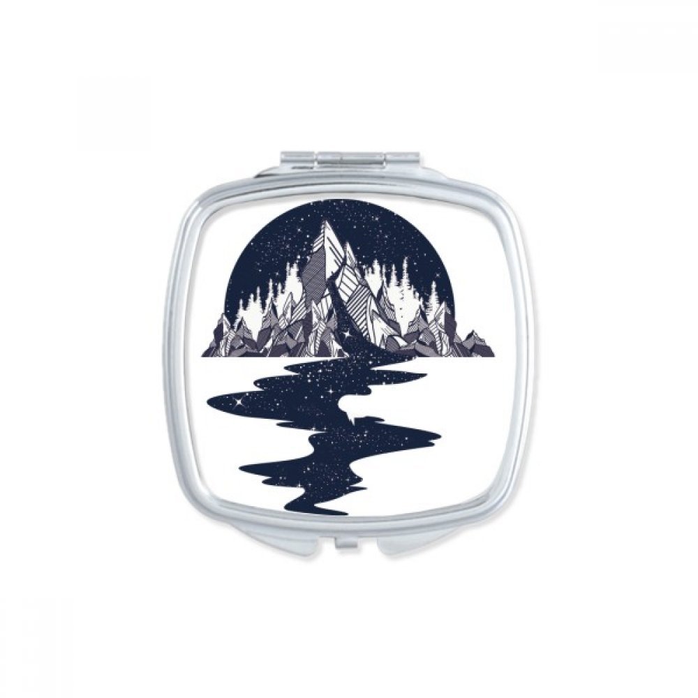Miroir de poche fait main boussole mignon cadeau multicolor original