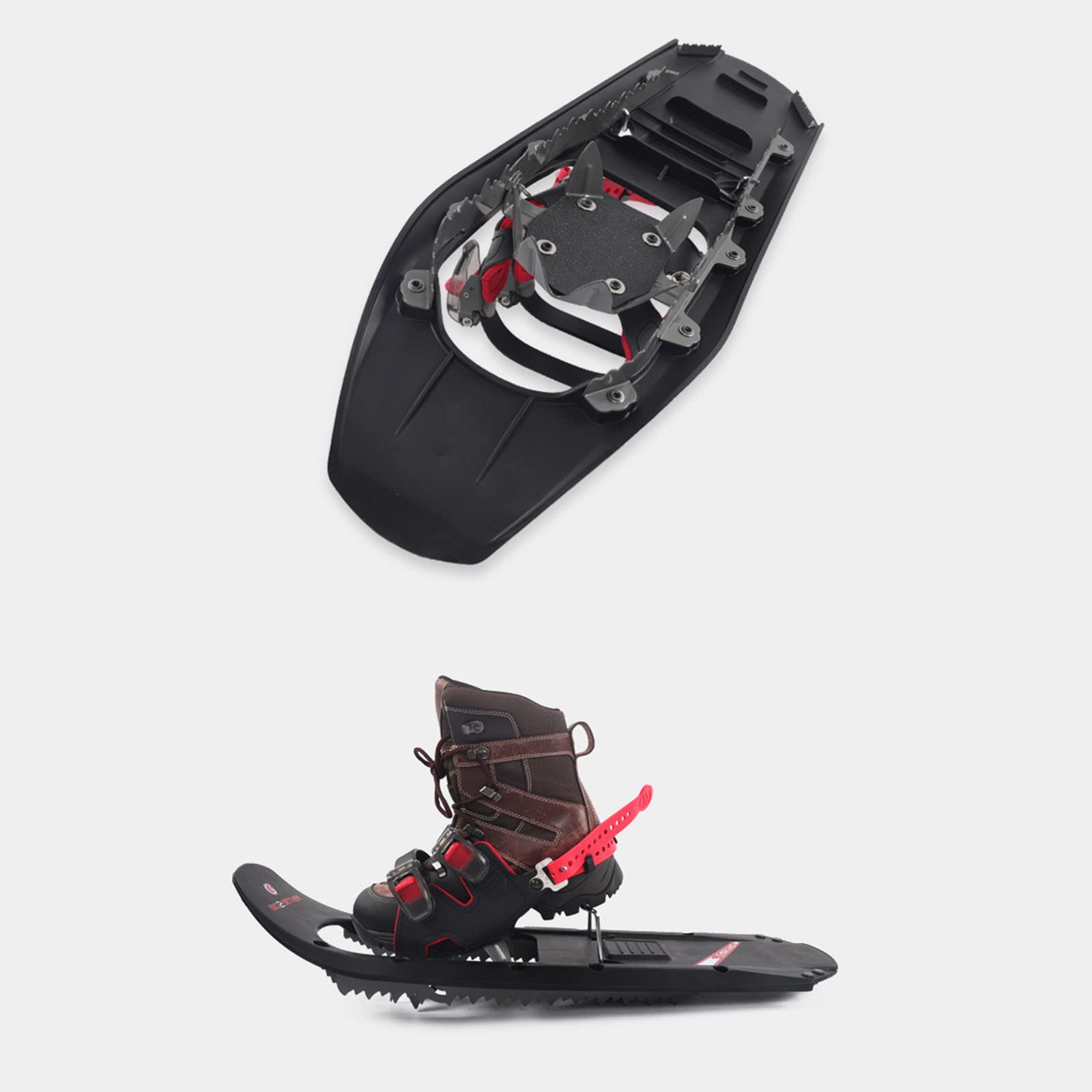 Raquettes À Neige Hommes Femmes pour Adulte, Poids Léger Chaussures De Neige avec Crampons Antidérapants en Aluminium, Fixations Ajustables,65/21CM