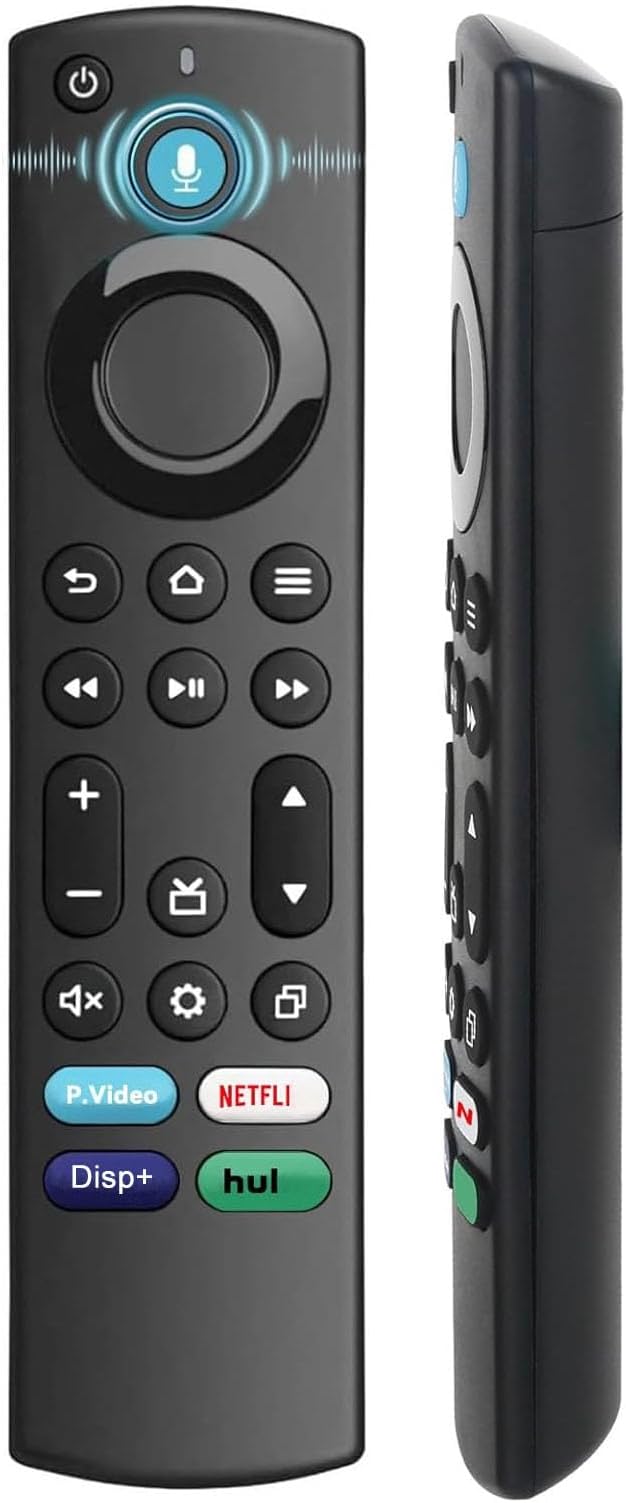 Replacement All Fire Smart TV Remote(Insignia, Toshiba, Onmi, Pioneer), Compatible for Fire Stick/Cube Remote(4K, 1st, 2nd, 3rd Gen, Life) with Voice