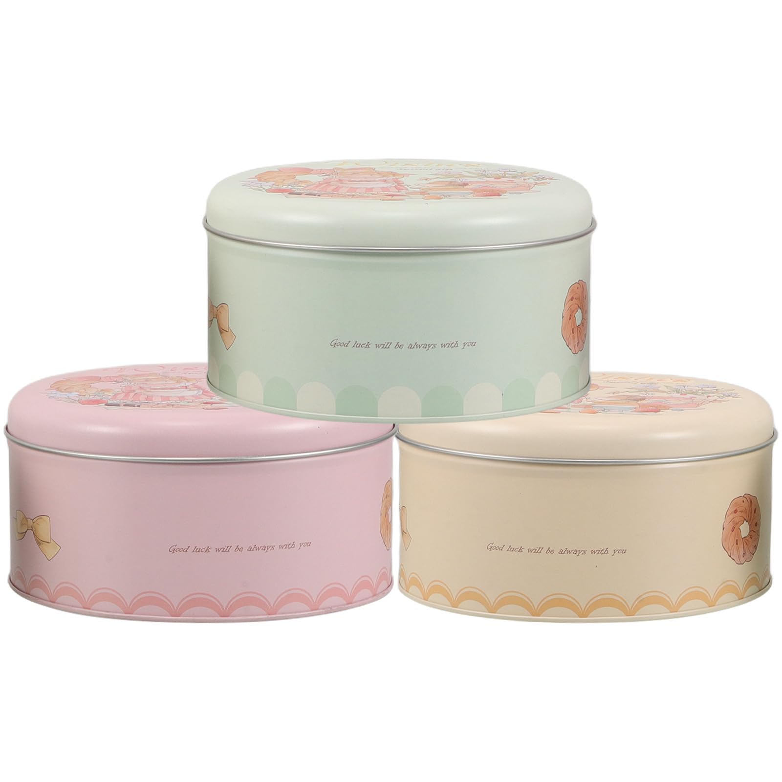 Latas de metal para repostería y decoración de Pascua en mesas de dulces de cocina