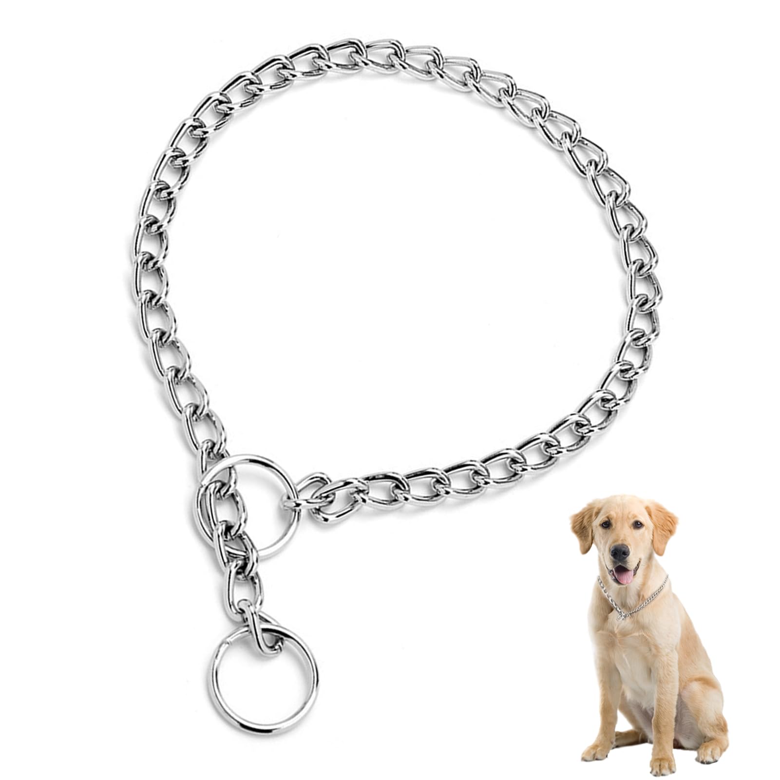 Dog Chain Collars 60cm, Silver