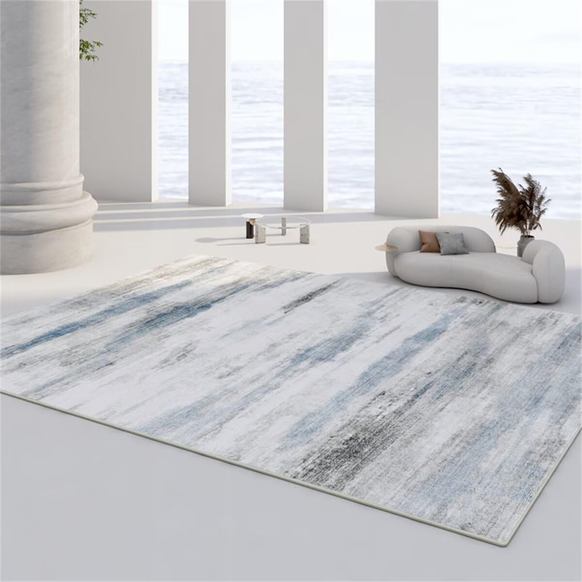 Tapis de couloir gris style carreaux de ciment pour entrée chic