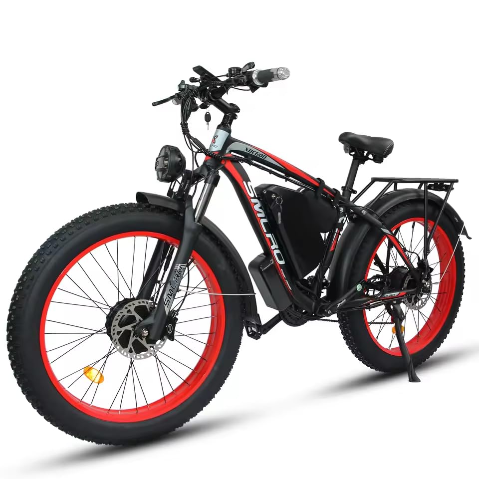 Geartist Electric Bike for Adults, 5000W Peak Dual Motor 60V/52V 25Ah/23Ah 20MPH AWD Ebike 21 Speed 26" Fat Tire MTB Hydraulic Disc Brake