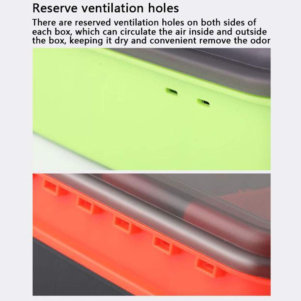 Contenitore per esche Scatola multifunzionale for ami da pesca Scatola portaoggetti Scatola porta attrezzi speciale Scatola for esche in plastica Scatola for esche finte a doppio strato Scatola for ac