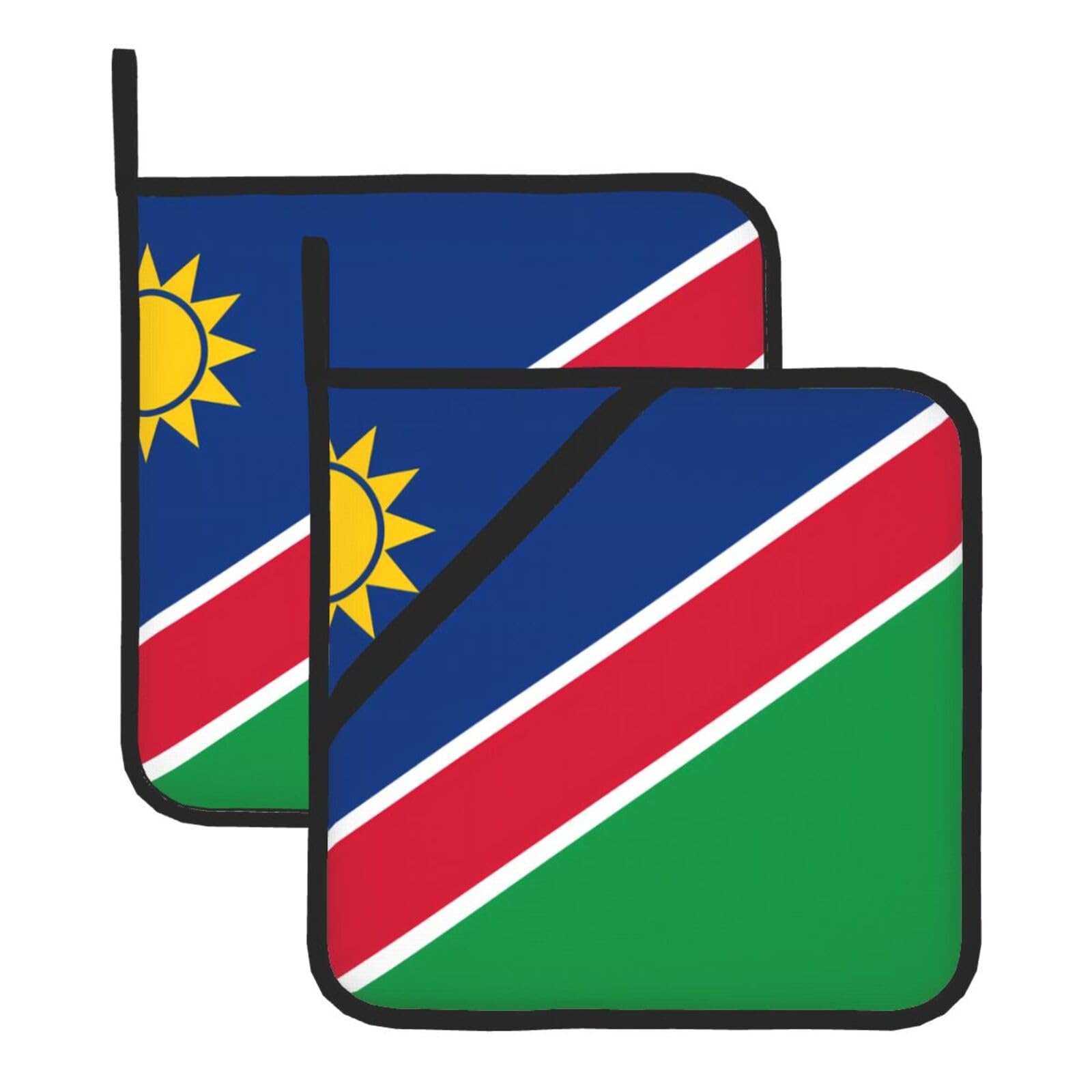 Flag of Namibia Square Heat Resistant Trivet Set Thick and Durable for Baking Barbecue Cookware Oven