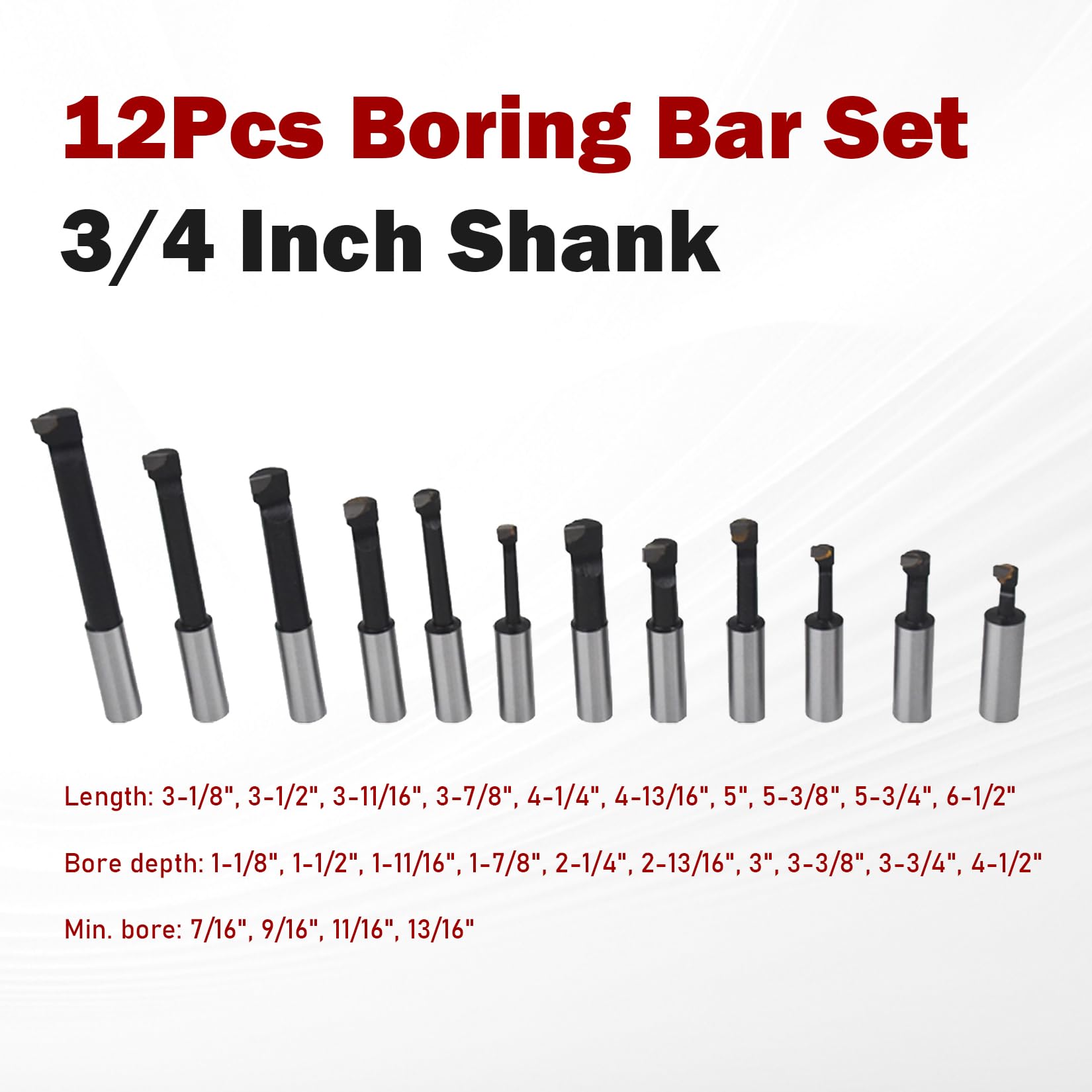 Carbide Boring Bar Set - Precision Drilling -5