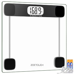 Scale for Body Weight Accurate Bathroom Scales Digital Weighing Machine for People 400lb Capacity LCD Display Step-On Technology
