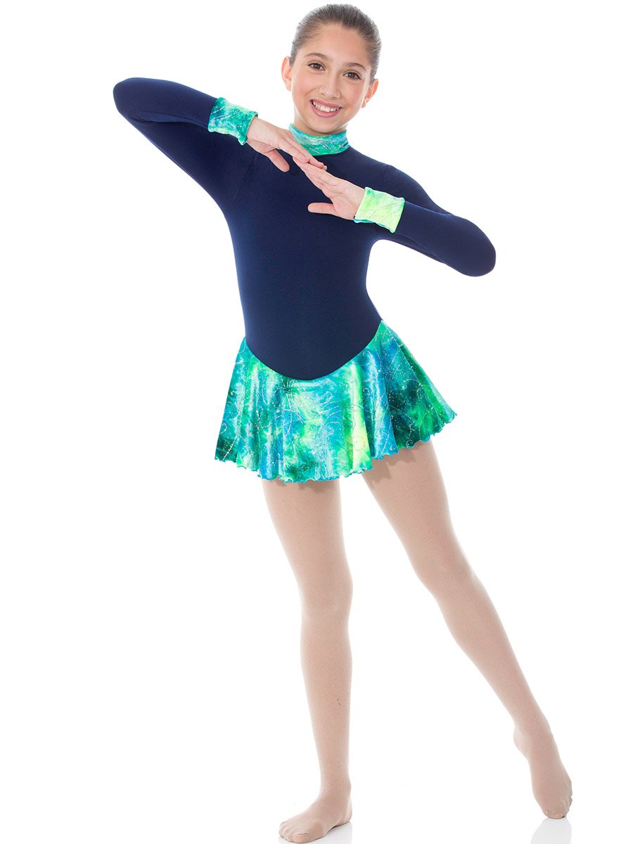 Mondor4403 Polartec Long Sleeve Figure Skating Dress