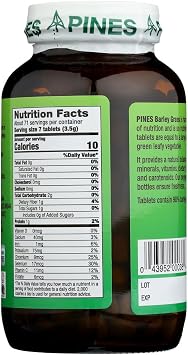 Pines Barley Grass 500 Milligrams 500 Tabs