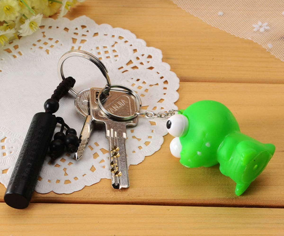 10 Pack Raised Eyes Vent Animal Keychain Squeezing Animal Keychain Party Favor Hanging Decoration, Assorted Style
